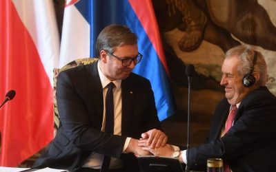 Miloš Zeman cseh elnök Szerbiába látogat