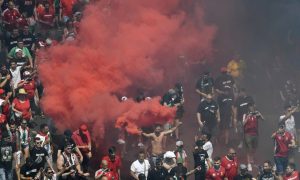 Magyar szurkolók a Franciaország elleni meccs előtt (Fotó: MTI)