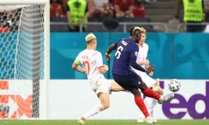 Paul Pogba gólja a Svájc elleni mérkőzésen (Fotó: UEFA EURO 2020)