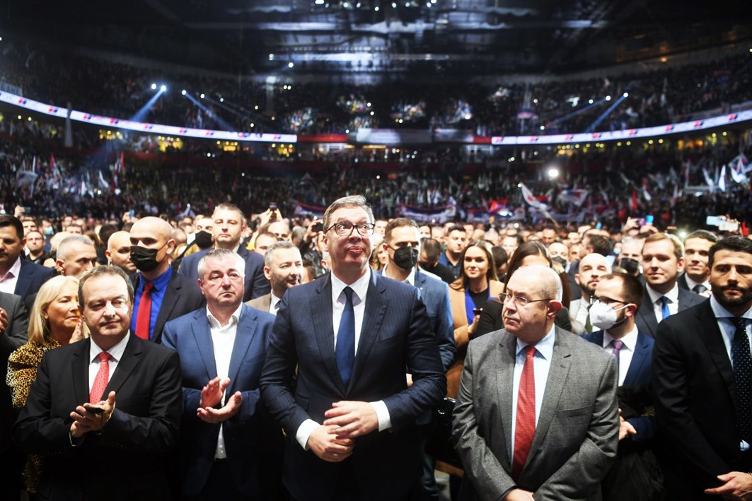 A Szerb Haladó Párt tisztújító közgyűlése november 27-án Belgrádban (Fotó: Blic)
