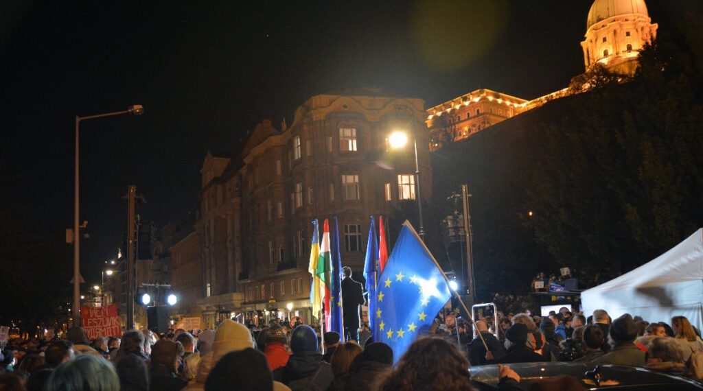 Márki-Zay Péter a budai vár árnyékában