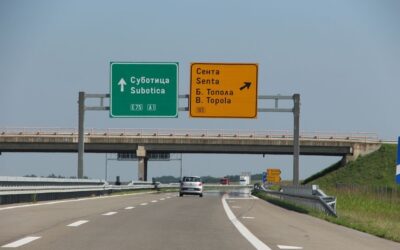 Forgalmirend változás az autópályán, Szabadka felé
