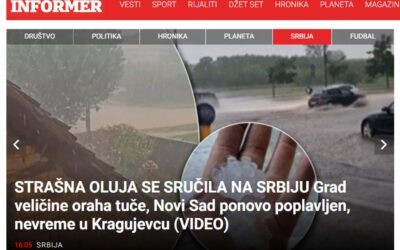 Az Informer szerint szerdán ismét ítéletidő sújtott le Újvidékre