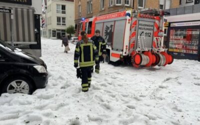 Hókotrókkal kellett eltakarítani a jeget Reutlingenben