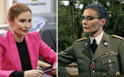 A szerb médiahatóság elnöke náci egyenruhában jelenítette meg magát