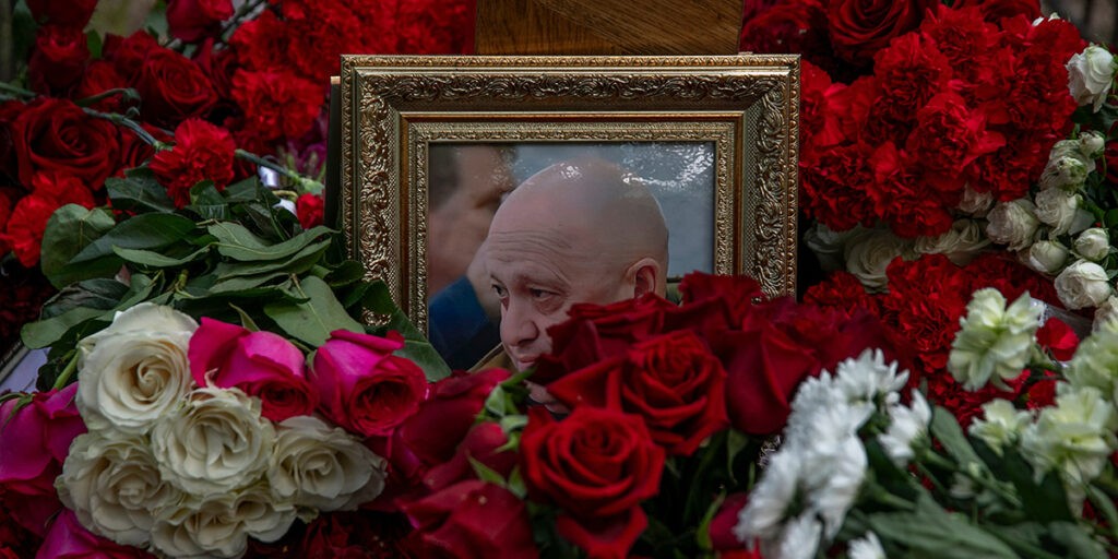 Prigozsin sírja a szentpétervári temetőben (Fotó: Alekszej Dusutin/Shutterstock)