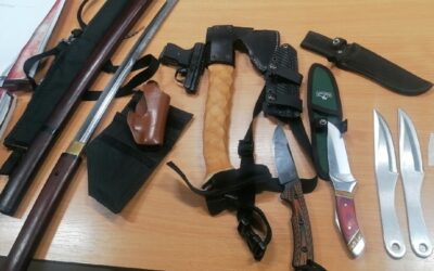 Hidegfegyverekkel teli autóval akart belépni az országba egy külföldi férfi (Fotók)