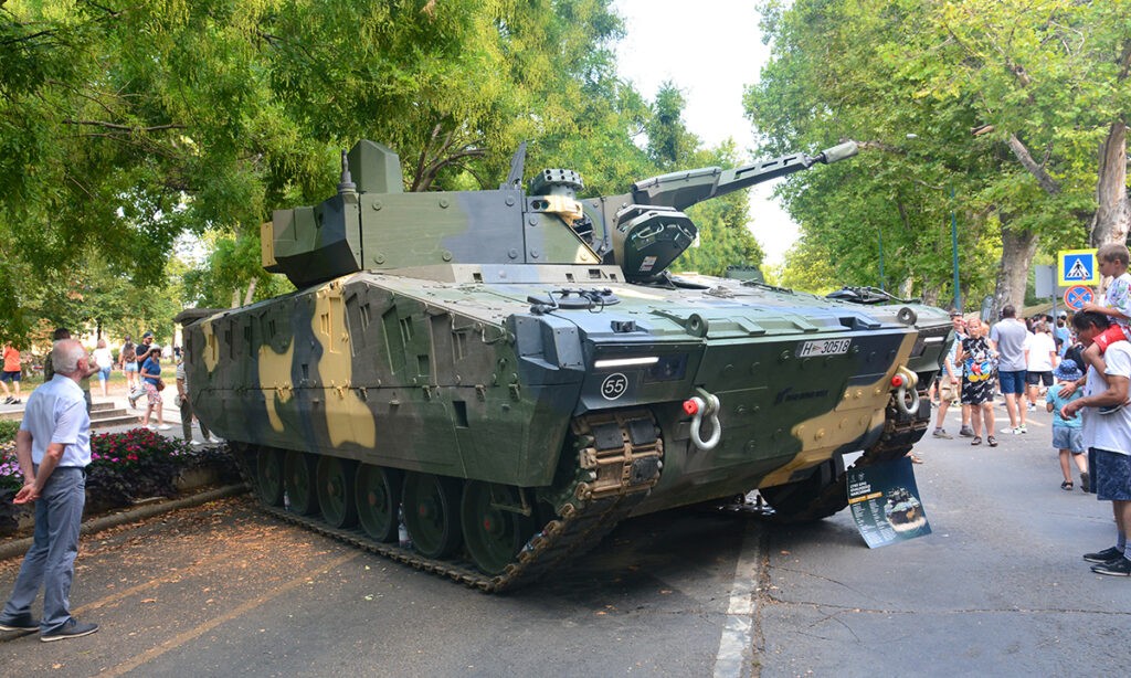 A honvédség városligeti bemutatóján a legnépszerűbb a Lynx KF41 gyalogsági harcjármű. Budapest, 2024. augusztus 20. (Fotó: Szappanos Veronika/SZMSZ)