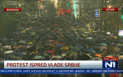 Belgrádban tüntettek az újvidéki tragédia miatt