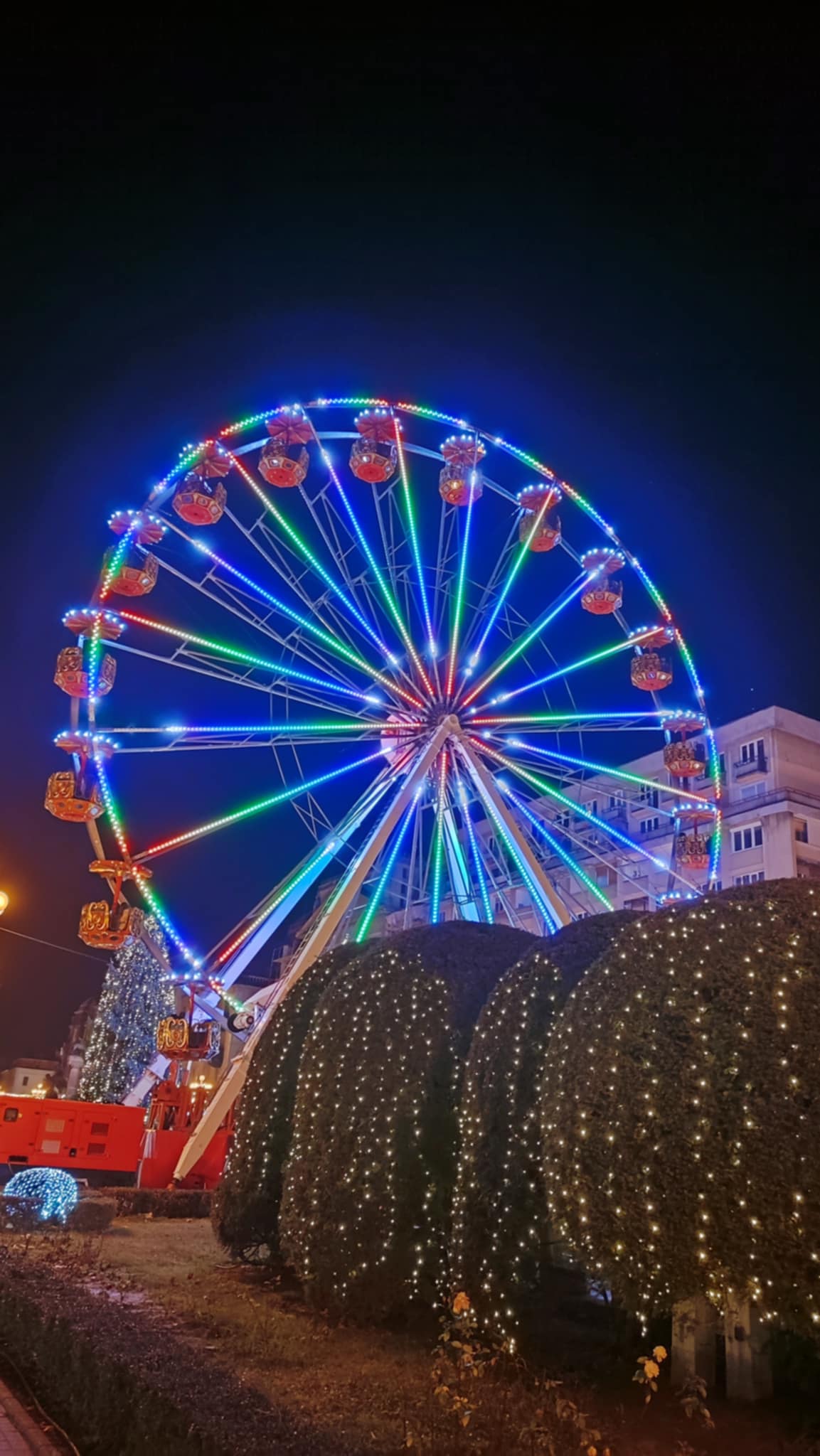 Az óriáskerék is feldíszítve