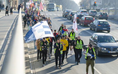 Odaértek Batajnicára a szabadkai és újvidéki egyetemisták (Videóval)