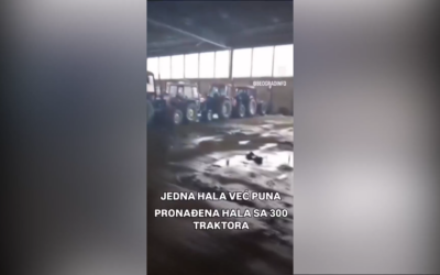Már mintegy hetven traktort vittek Belgrádba, hogy akadályozzák a tüntetőket