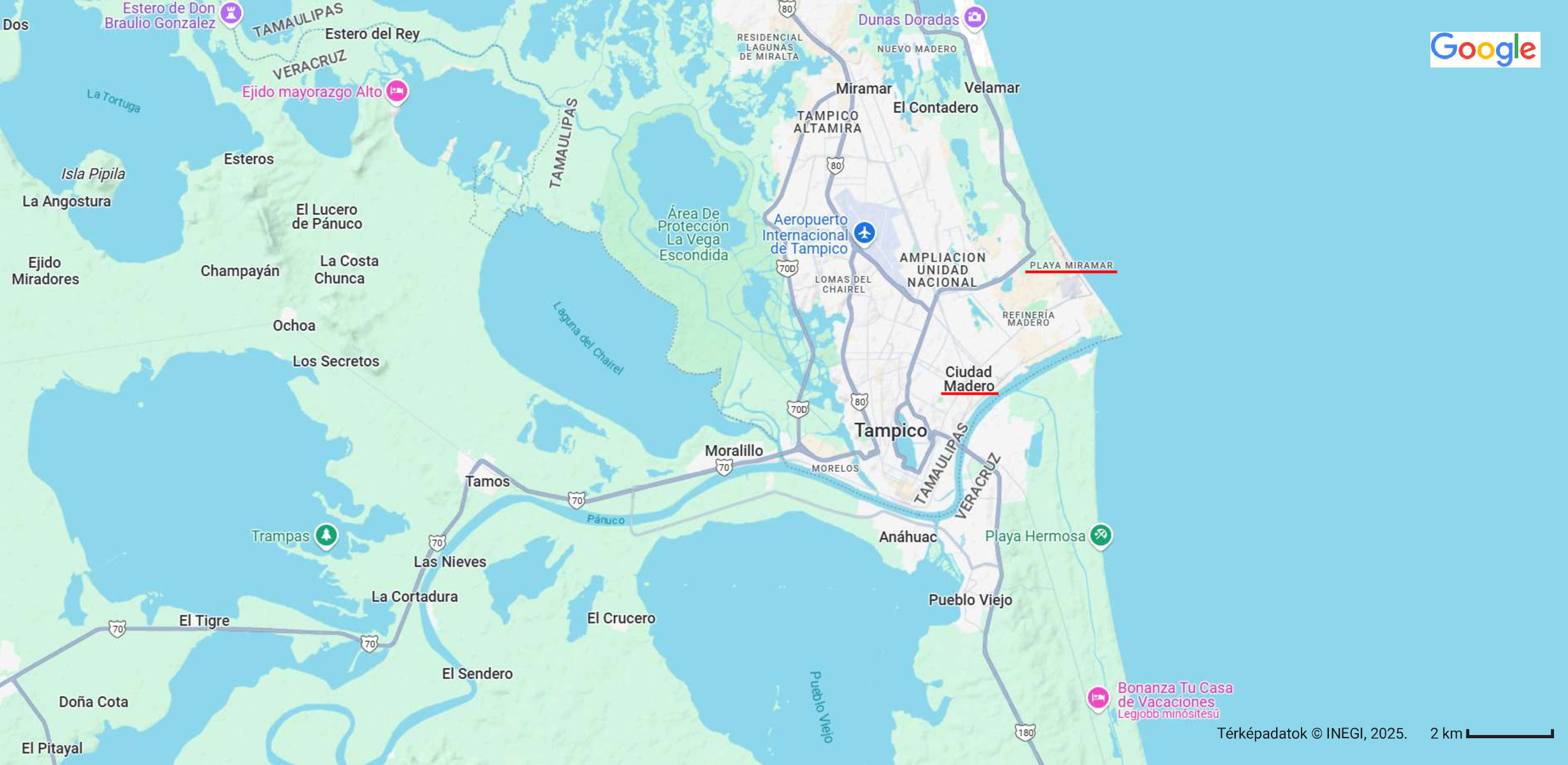 Playa Miramar (Forrás – Google Maps)