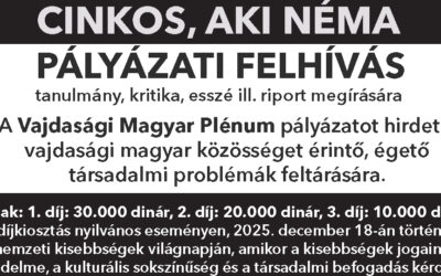 Cinkos, aki néma Pályázatot hirdet a Vajdasági Magyar Plénum