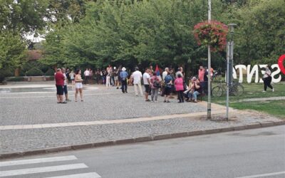 Kevés ember jelent meg a zentai ellentüntetésen (Fotó)