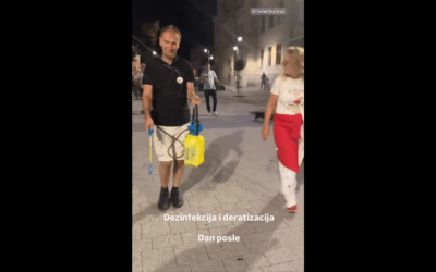 Fertőtlenítették városukat a čačakiak a haladópárti Ćaci-parádé után (Videóval)