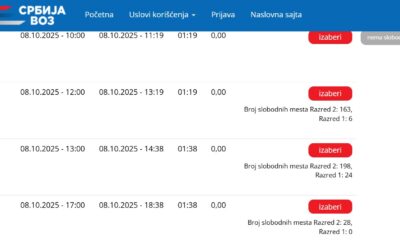 Jegyet kell foglalnia, ha ingyen szeretne vonatozni Belgrádig