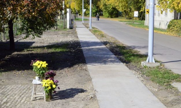 Polgári kezdeményezésre gyalogjárda épült a sétaerdőnél