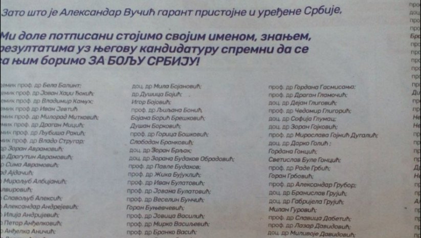 Szégyenkeznek a Vučićot támogató tanáraik miatt