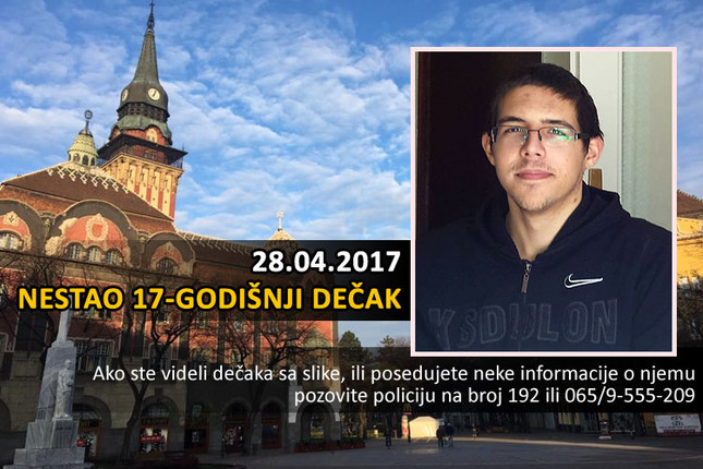 Tizenhét éves szabadkai fiút keresnek