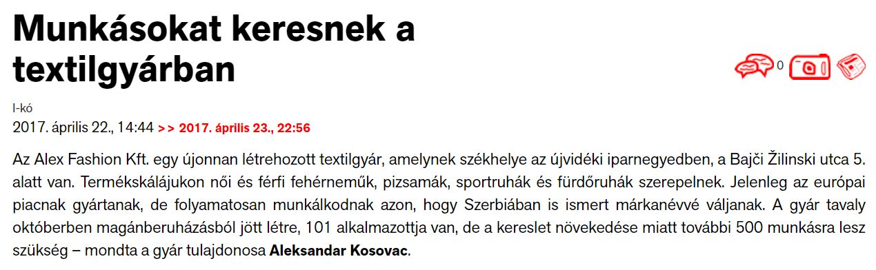 Már a magyar neveket is szerbül írja a Magyar Szó