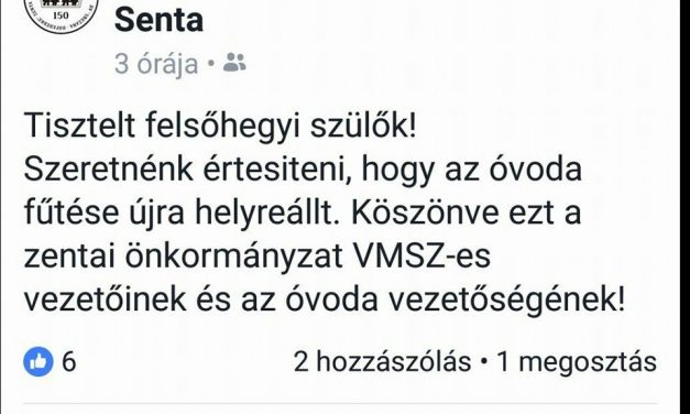 Üdvözlégy, óh, VMSZ, felsőhegyi óvodások megmentője!