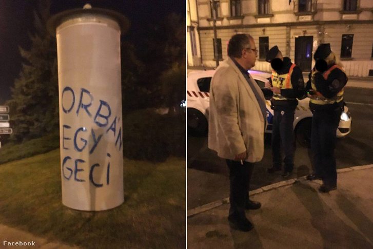 Simicska Orbán Viktorról graffitizett