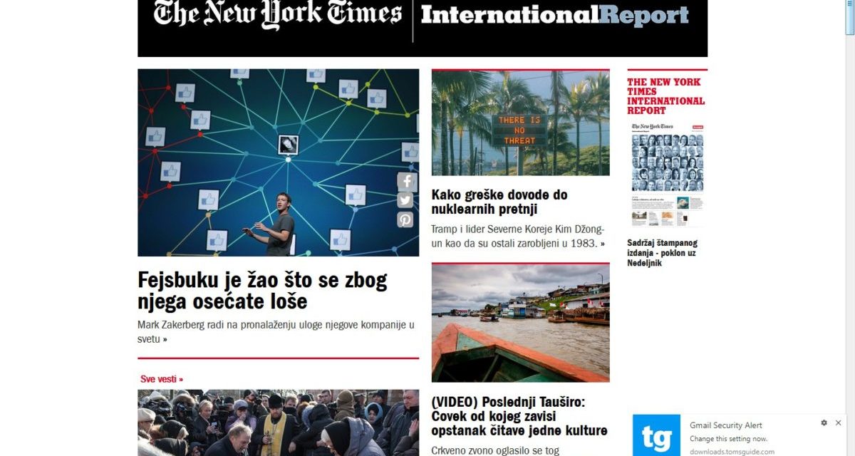 Szerb nyelven is elérhető a New York Times