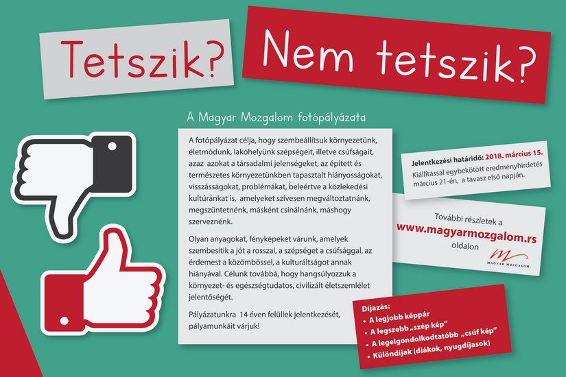 <span class="entry-title-primary">Tetszik? Nem tetszik?</span> <span class="entry-subtitle">Fotópályázatot hirdetett a Magyar Mozgalom</span>