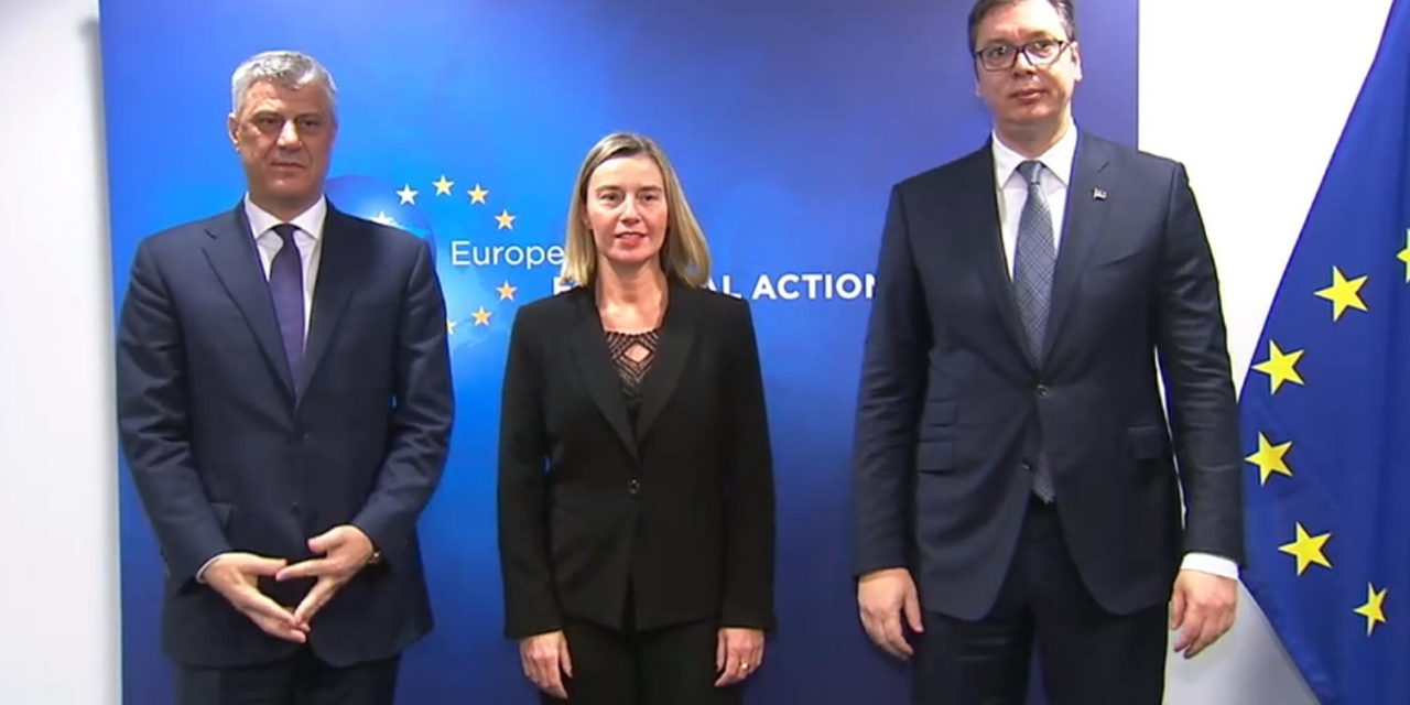 Vučić és Thaci Brüsszelben