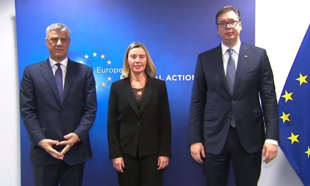 Vučić és Thaci Brüsszelben