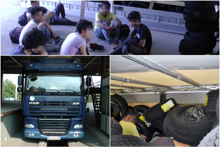 Hét külföldit próbáltak átcsempészni Tompán