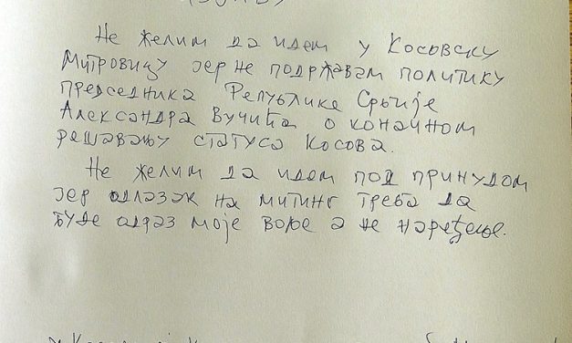 Egy tanárnak írásba kellett adnia, hogy nem akar részt venni Vučić koszovói meetingjén