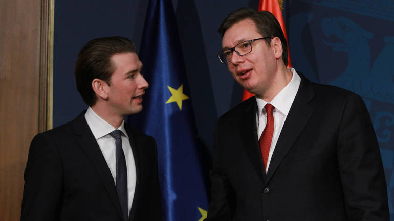 Kurz ma Belgrádban: Támogatni és bátorítani jövök