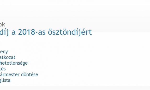Ösztöndíj a 2018-as ösztöndíjért
