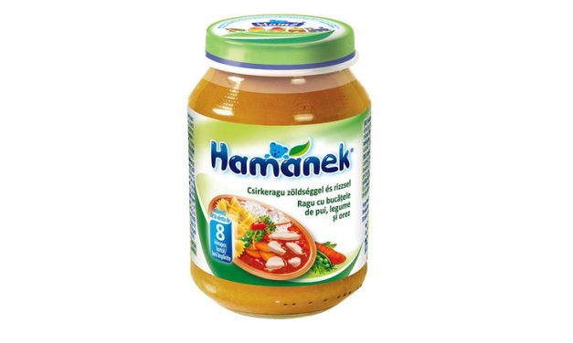 Fémgolyót találtak egy bébiételben