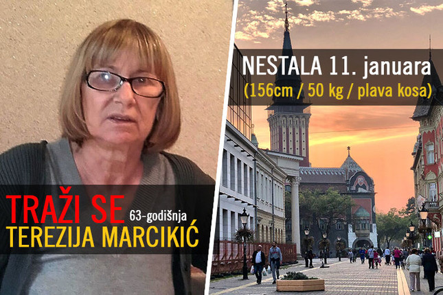 Szabadka: Eltűnt Terezija Marcikić
