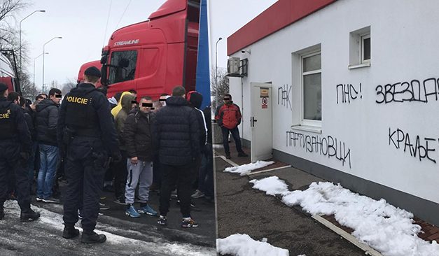 Szerb szurkolók ezerkétszáz euró értékben loptak italt és plüssállatokat