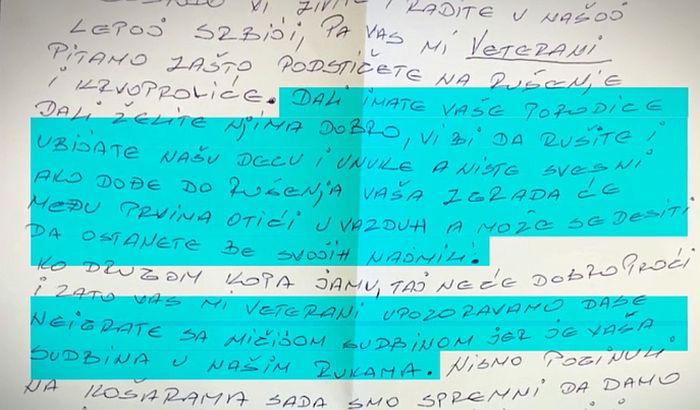 <span class="entry-title-primary">Letartóztatták az N1 Televízió munkatársait megfenyegető férfit</span> <span class="entry-subtitle">Egy hetvenéves, Nova Pazova-i küldhette a levelet</span>