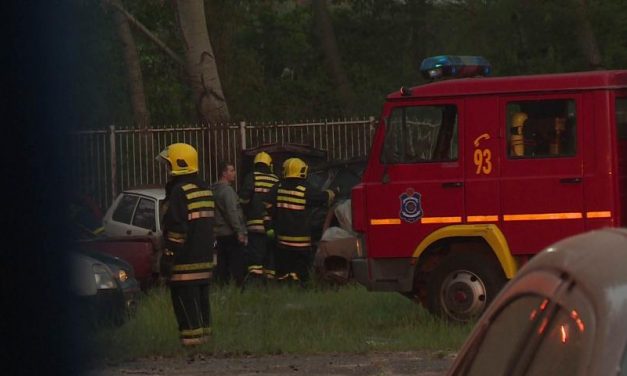 Megfékezték a tüzet a rendőrség szabadkai telephelyénél