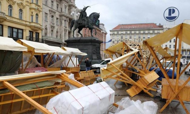 Káosz Zágrábban: A viharos szél fákat dönt ki, tetőket tép le (Fotók+Videó)