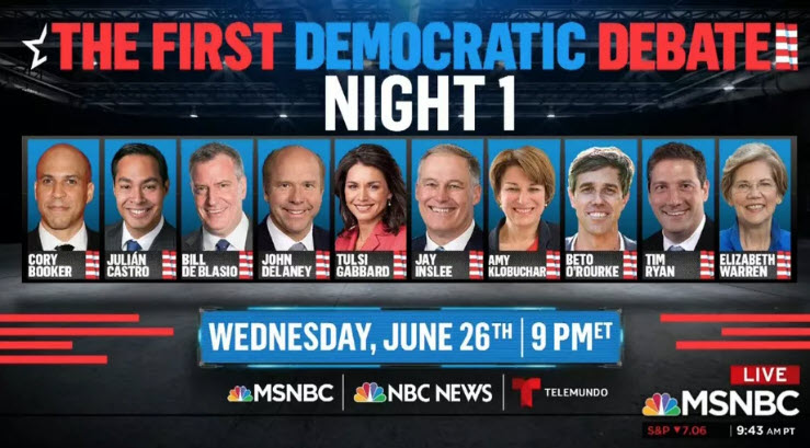 <span class="entry-title-primary">USA: Indul a demokrata elnökjelöltek vitasorozata</span> <span class="entry-subtitle">Huszonöten szálltak eddig ringbe, ma és holnap este tízen-tízen mutatkoznak be a választóknak</span>