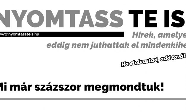 <span class="entry-title-primary">Nyomtass te is!</span> <span class="entry-subtitle">Szamizdattal a mindent beterítő kormánypropaganda ellen</span>