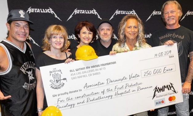 A Metallica 250 ezer eurót adott az első romániai gyermekrákkórház építésére