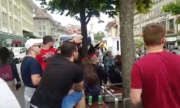 A svájci rendőrök figyelmeztető lövésekkel próbálták megfékezni a Zvezda szurkolóit (VIDEÓ)