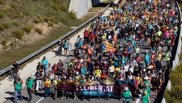 Szabadságmenet indult öt városból Barcelona felé