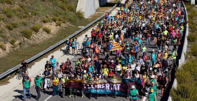Szabadságmenet indult öt városból Barcelona felé