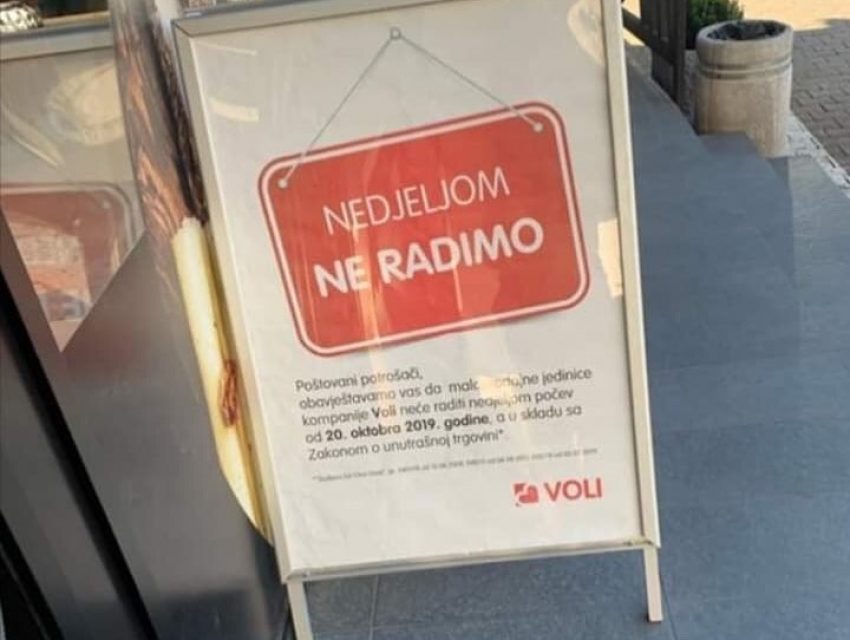 Montenegróban mától nem dolgozhatnak vasárnaponként a kereskedők