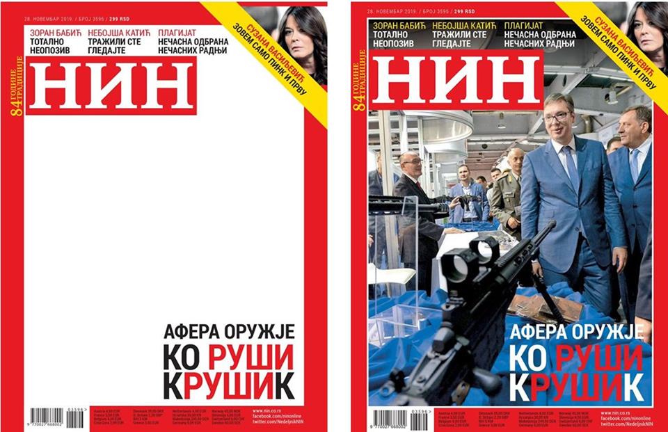 Címlapfotó nélkül jelent meg a NIN mai száma (frissített)