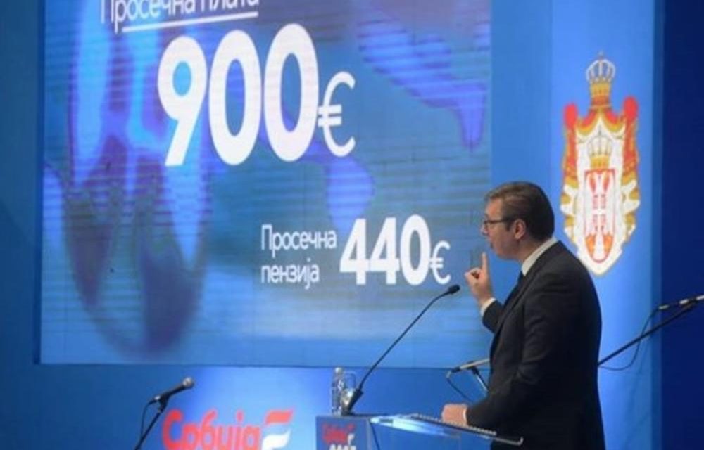 Vučić: 2025-ben 900 euró lesz az átlagfizetés, a nyugdíj pedig eléri a 440 eurót
